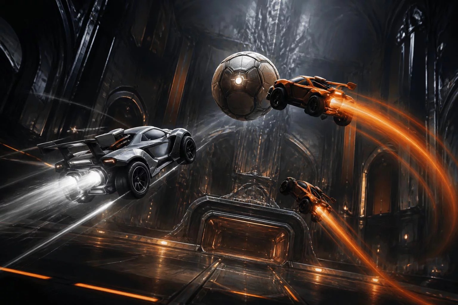 Original Rocket League editorial game illustration